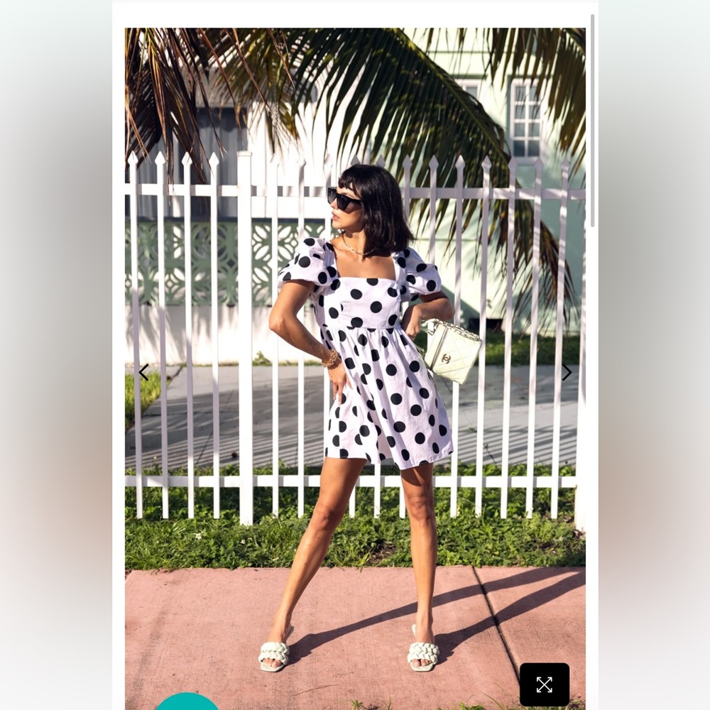 Pitusa Polka Dot Babydoll Dress